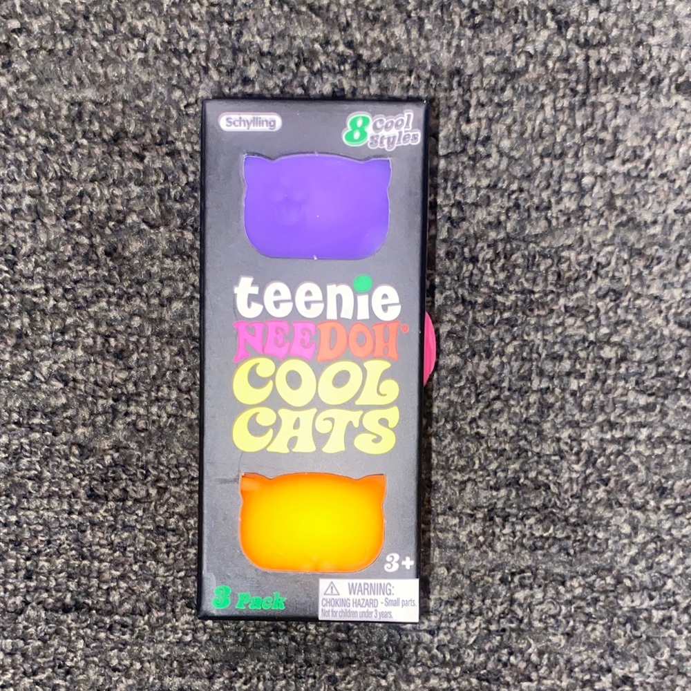 NeeDoh Schylling Teenie Cool Cats 3 Pack NEW